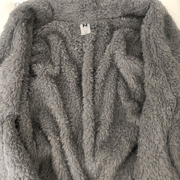 NWT Natori Plush Silver/Gray Short Eyelash Robe XS - Picture 10 of 12